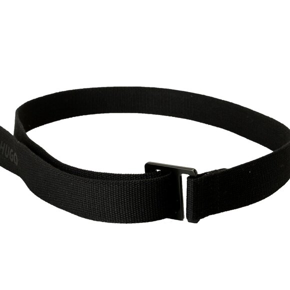 Hugo Boss "Berel_Sz35" Black Canvas Adjustable Belt US M IT 50 - Picture 2 of 3